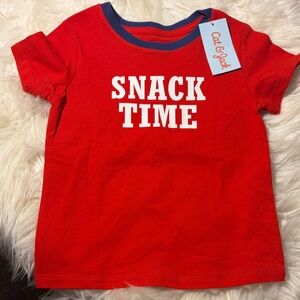 Cat & Jack Red Snack Time Tee